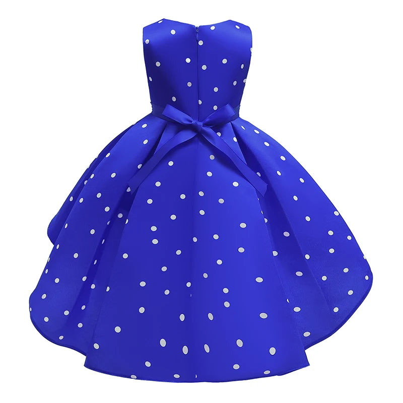 Baby Girls Flower Striped Dress For Girls Floral Wedding Party Dresses Kids Princess Christmas Dress Children Girls Clothing