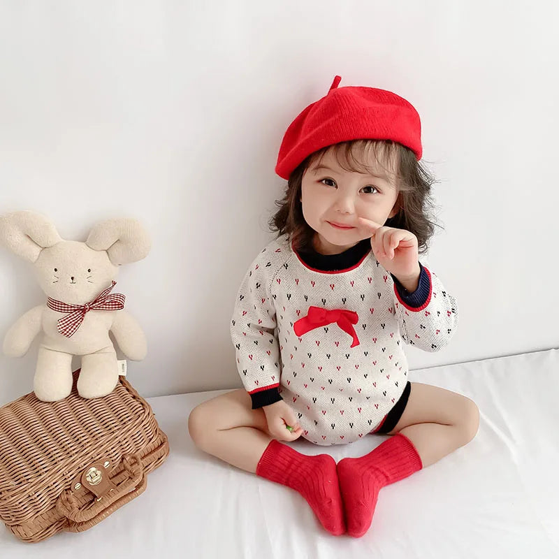 MILANCEL New Baby Knitting Berets Cotton Kids Cap Solid Newbron Korean Girls Hat