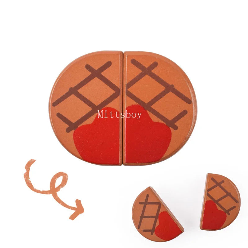 Chechele Wooden Magnetic Montessori Play House Educational Toy Model 1Pcs For Kids Learning