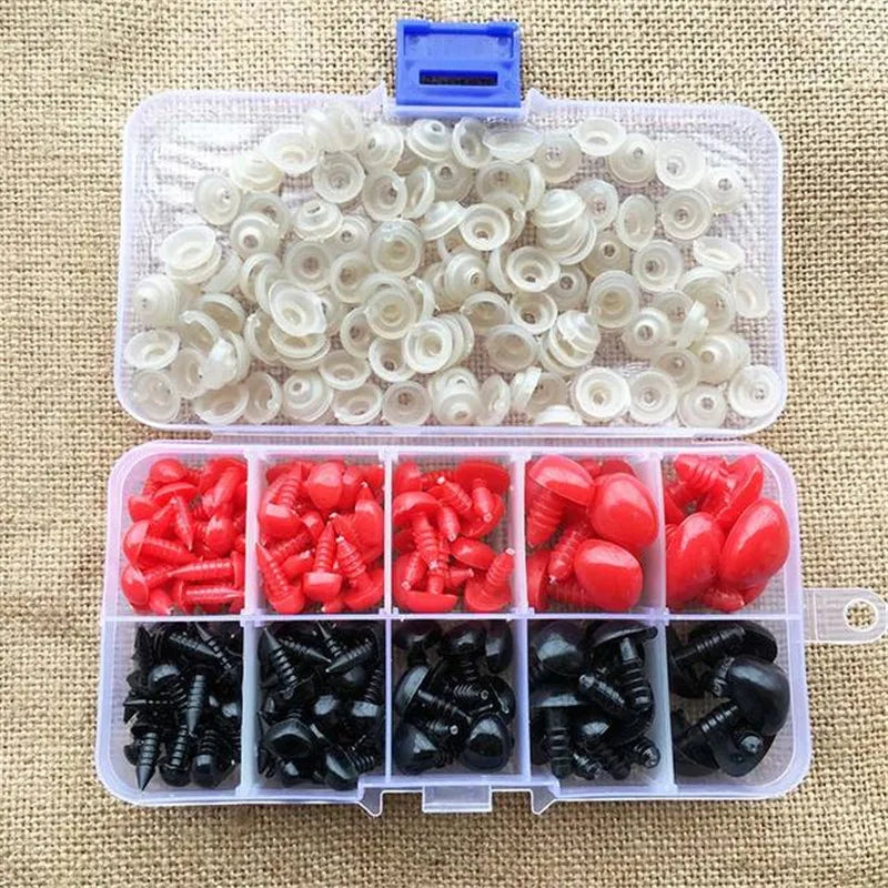Safety Eyes And Nose Set For Dolls Amigurumi 133Pcs Triangle Plastic Eyes For Crochet