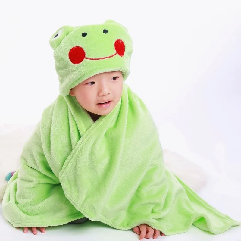 2024 New Flannel Baby Blanket 3D Animal 3D Cloak Children's Cartoon Bathtowel