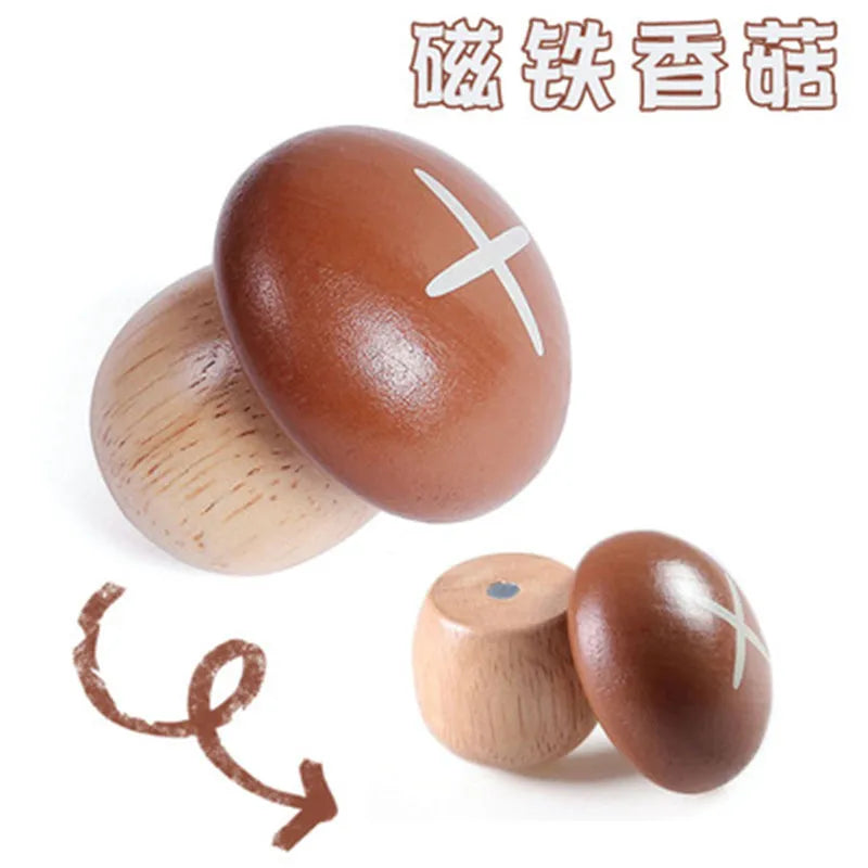 Chechele Montessori 3D Vegetable and Fruit Wooden Kitchen Toy Model Veg3D for Children Coordination Educational Toy