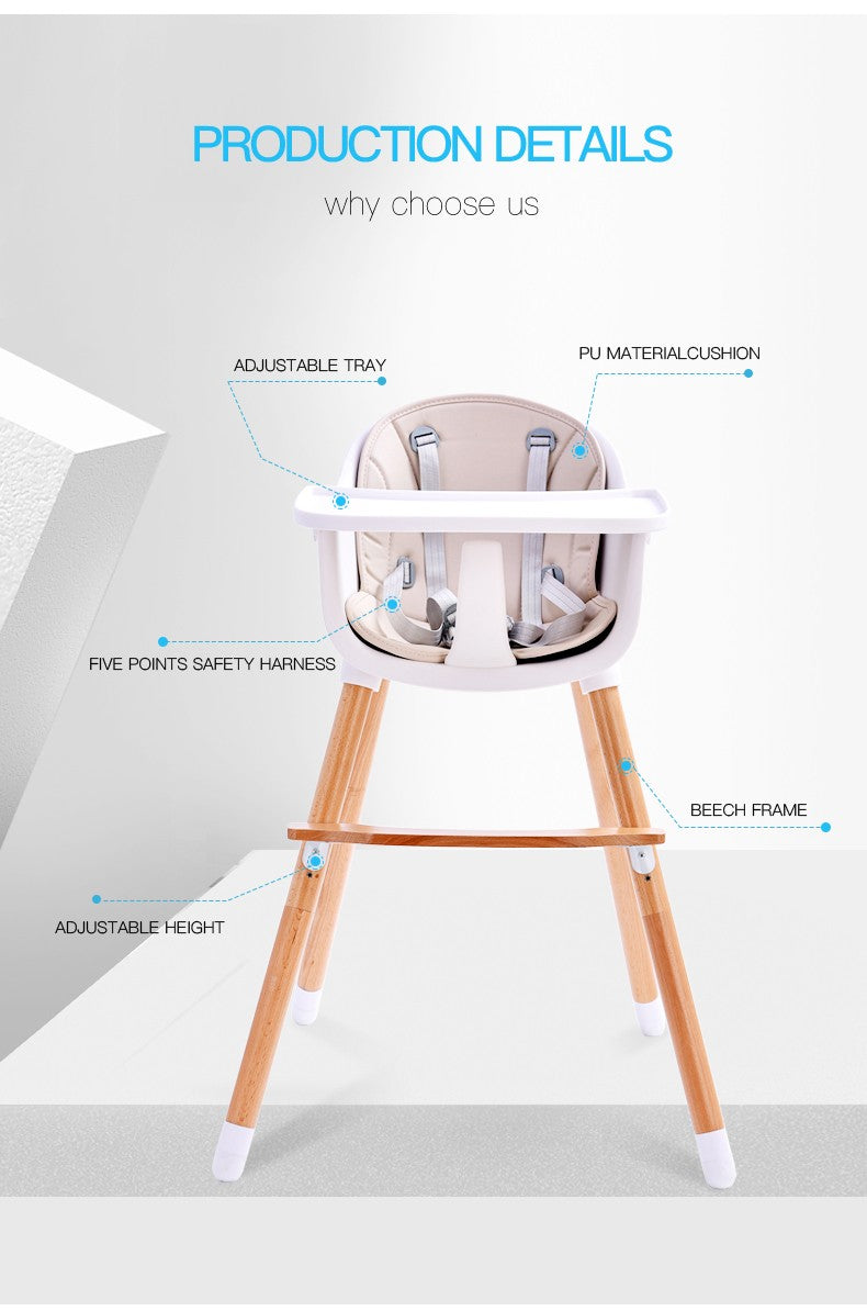 Haya 2 in 1 Beechwood High Chair