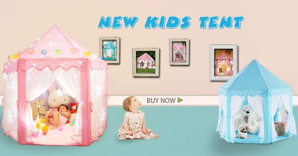 Large Kids Play Tent Princess Castle for Indoor and Outdoor Games Children Playhouse Ball Pit for Toddler