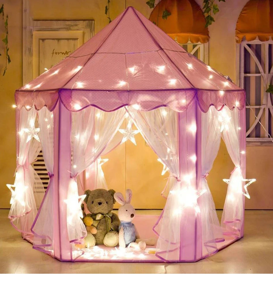 Large Kids Play Tent Princess Castle for Indoor and Outdoor Games Children Playhouse Ball Pit for Toddler