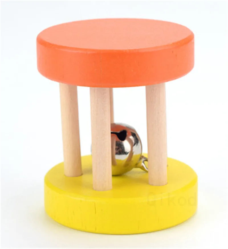 Montessori Educational Wooden Toy 3D Puzzle Five-Post Rattle for Sensory Math Learning