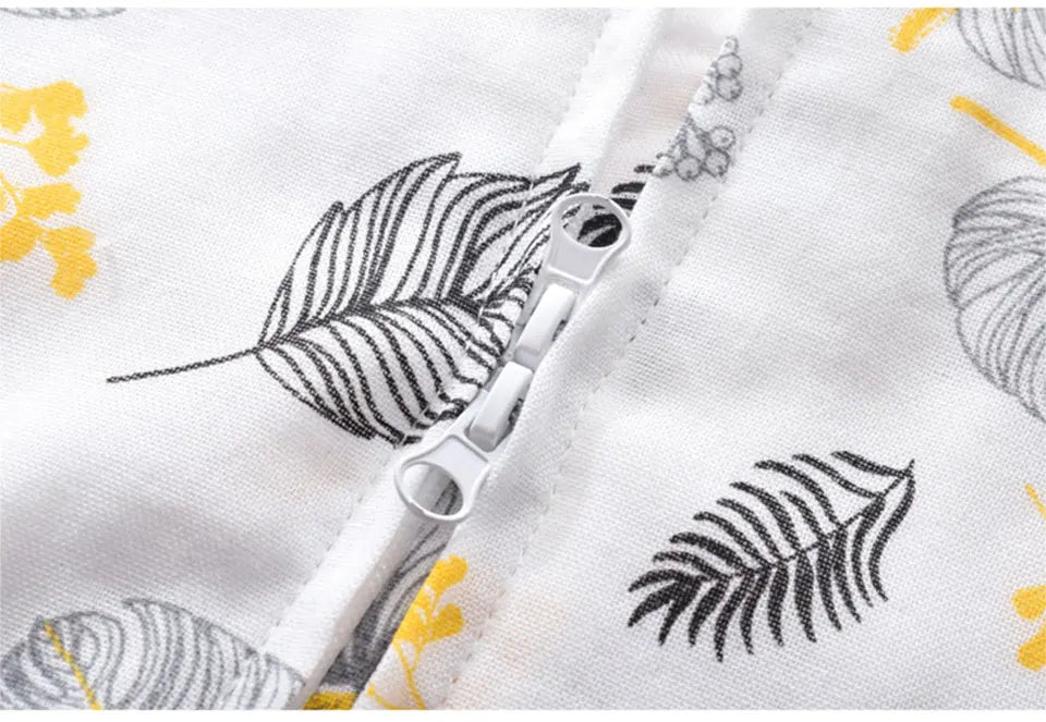 Baby Sleeping Bag Wearable Blanket Newborn Swaddle Wrap Sack Gauze Bamboo Cotton Spring 1Tog Sleep Bag Changing Diaper 0-24M