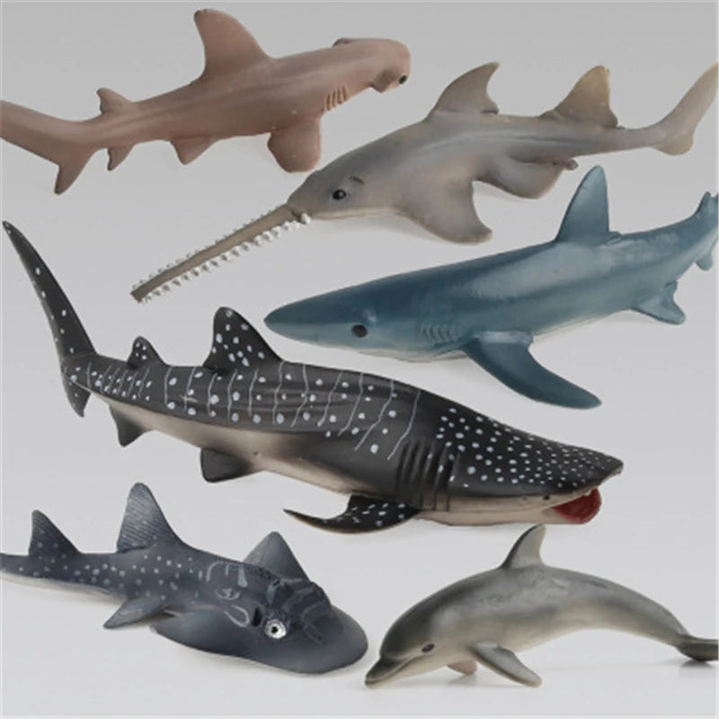 New Simulation ocean Animals Model Toys Whale Shark Sea turtle  Sets Animal Plastic Action Figures Educational Toy Figure Gift