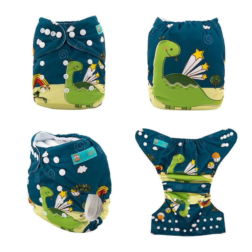 ALVABABY One Size Cloth Diaper Reusable Modern Cloth Nappy Digital Position Pocket Diaper Shell
