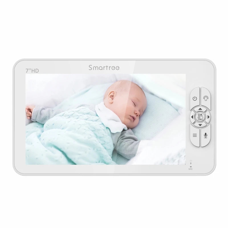 SM70V2  1080P HD Split Screen Video Baby Monitor No WiFi, Baby Camera Monitor, Hack Proof, Remote Zoom/Pan/Tilt, 4000mAh Battery
