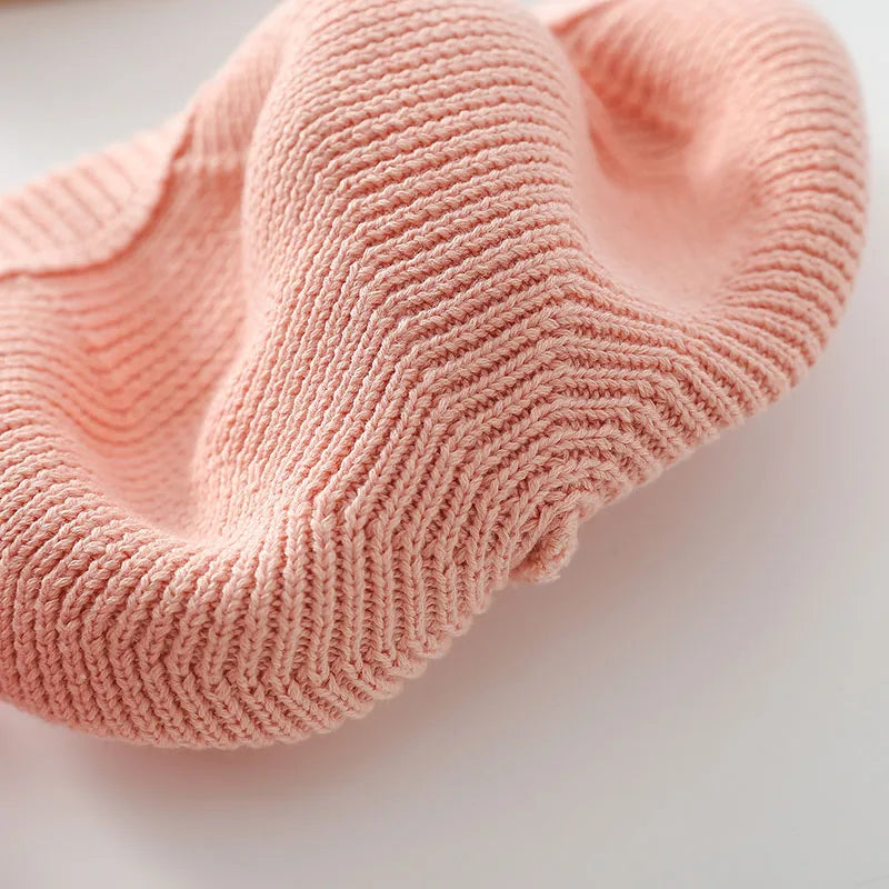 MILANCEL New Baby Knitting Berets Cotton Kids Cap Solid Newbron Korean Girls Hat
