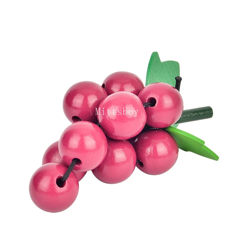 Chechele Wooden Kitchen Cut Fruit Toys Educational Puzzle For Children WDF01 Safe Eco Friendly