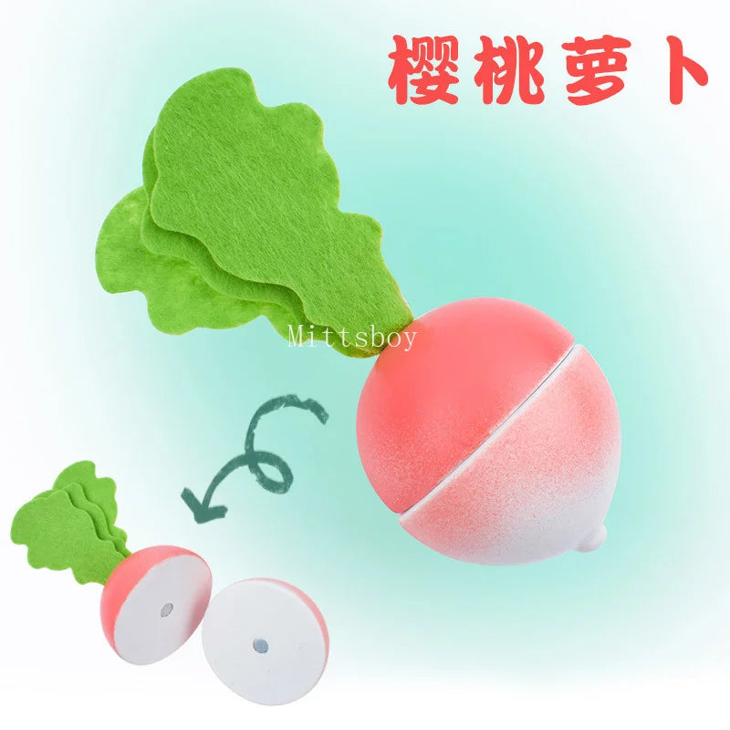 Chechele Wooden Magnetic Montessori Play House Educational Toy Model 1Pcs For Kids Learning
