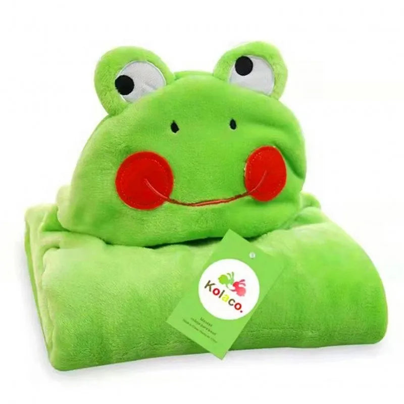 2024 New Flannel Baby Blanket 3D Animal 3D Cloak Children's Cartoon Bathtowel