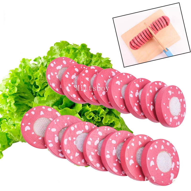Chechele Wooden Kitchen Cut Fruit Toys Educational Puzzle For Children WDF01 Safe Eco Friendly
