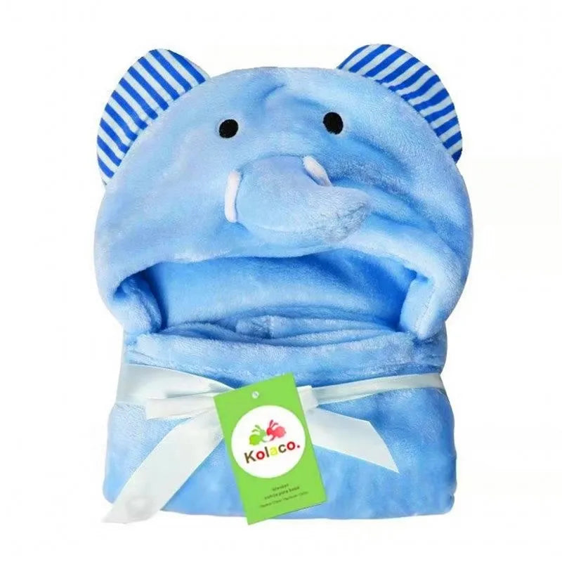 2024 New Flannel Baby Blanket 3D Animal 3D Cloak Children's Cartoon Bathtowel