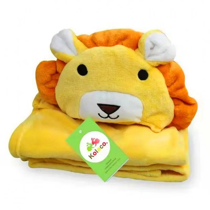 2024 New Flannel Baby Blanket 3D Animal 3D Cloak Children's Cartoon Bathtowel