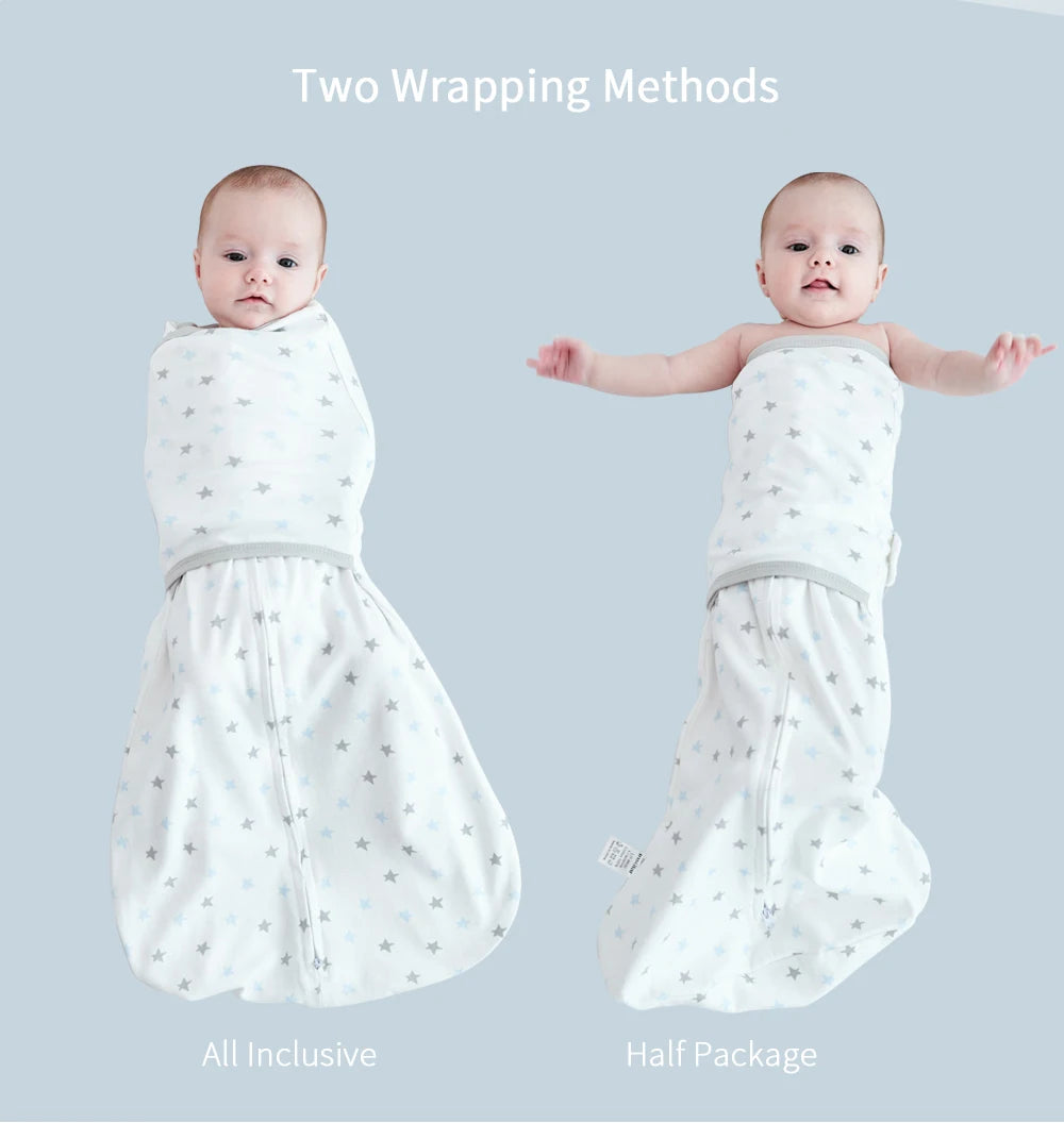 Insular Newborn Baby Anti Shock Swaddling Sleeping Bag Spring And Summer Thin Baby Anti Shock Artifact Newborn Bag Held Cotton