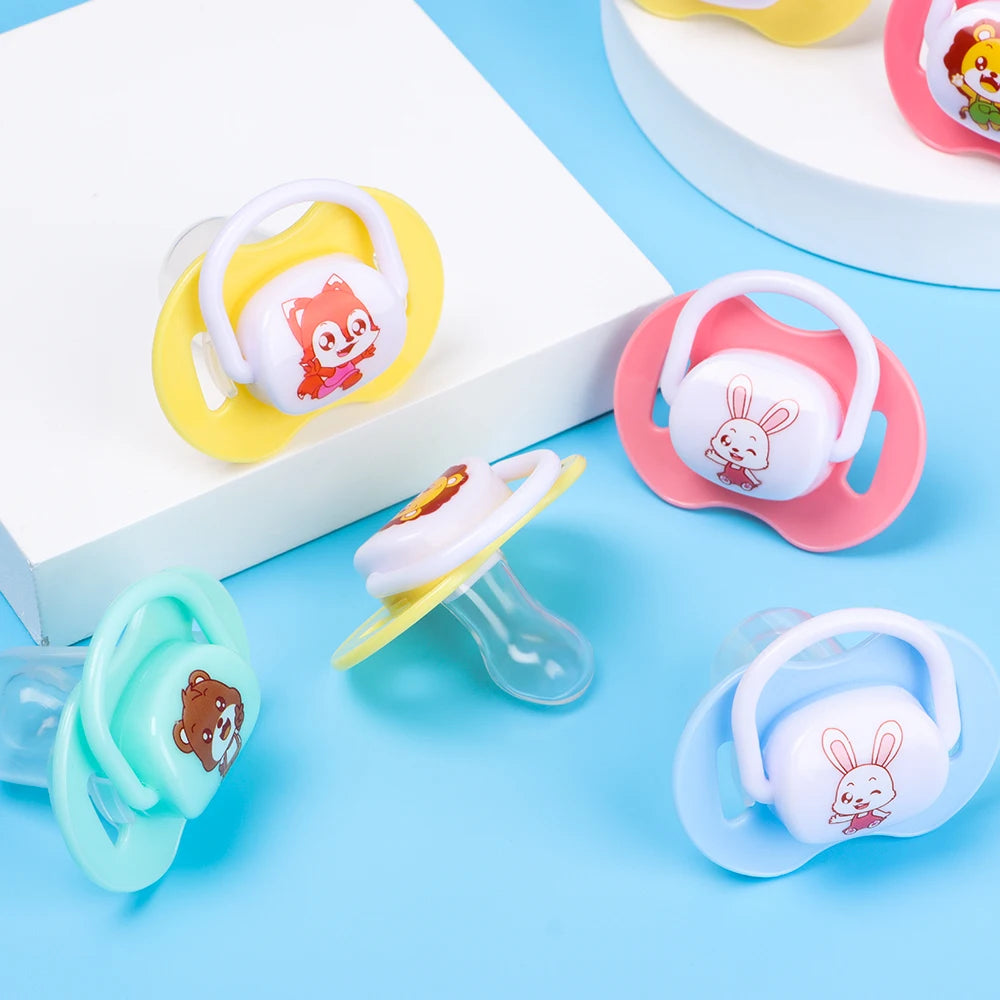 Detachable Design Cute Cartoon Silicone Baby Pacifier Nipple Soother Infant Teether Dustproof Lid Newborn Toddler Accessories