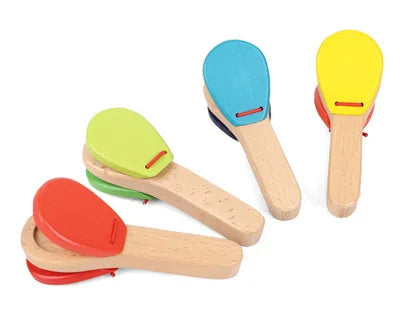 Montessori Educational Wooden Toy 3D Puzzle Five-Post Rattle for Sensory Math Learning
