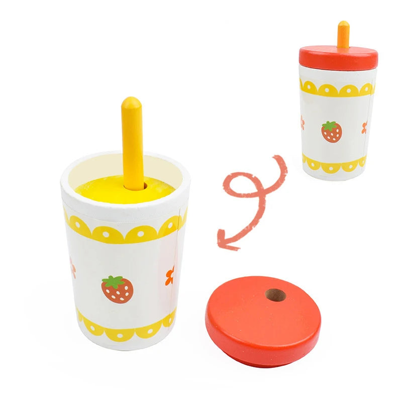 Educational Wooden Brain Game Toy for Kitchen Play Set with Hamburger Theme and Seasoning Accessories