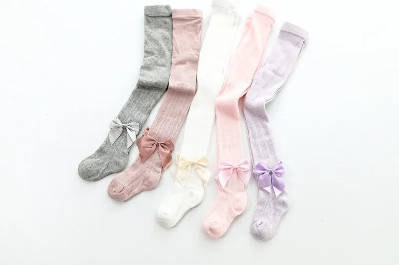 Summer New Baby Girl Pantyhose Mesh Kids Tight Bow Children's Pantyhose Thin Princess Girl's Bottom Pantyhose Tights