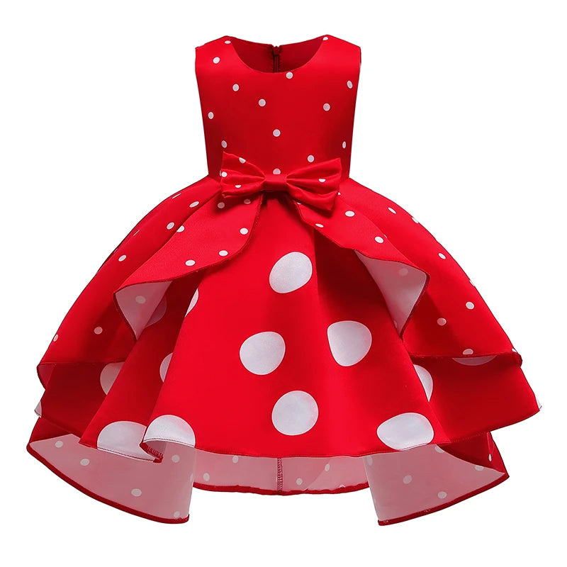 Baby Girls Flower Striped Dress For Girls Floral Wedding Party Dresses Kids Princess Christmas Dress Children Girls Clothing