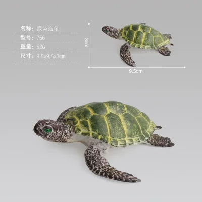 New Simulation Ocean Animals Model Toys Whale Shark Sea Turtle Sets Educational Plastic Action Figures