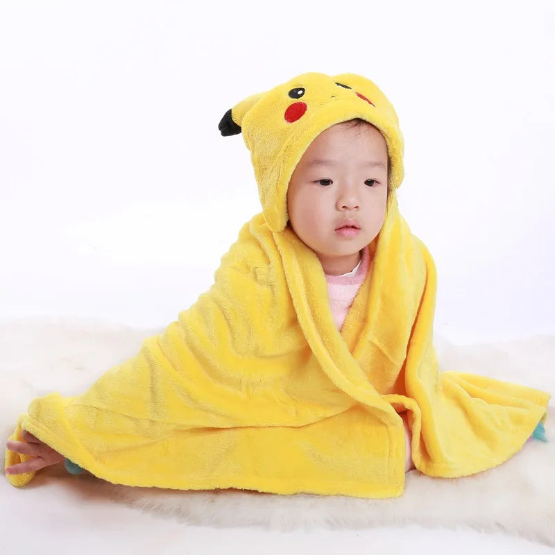 2024 New Flannel Baby Blanket 3D Animal 3D Cloak Children's Cartoon Bathtowel