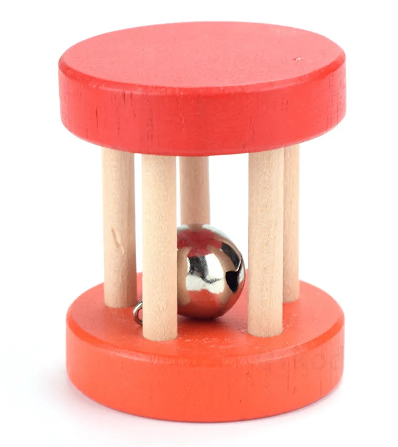 Montessori Educational Wooden Toy 3D Puzzle Five-Post Rattle for Sensory Math Learning