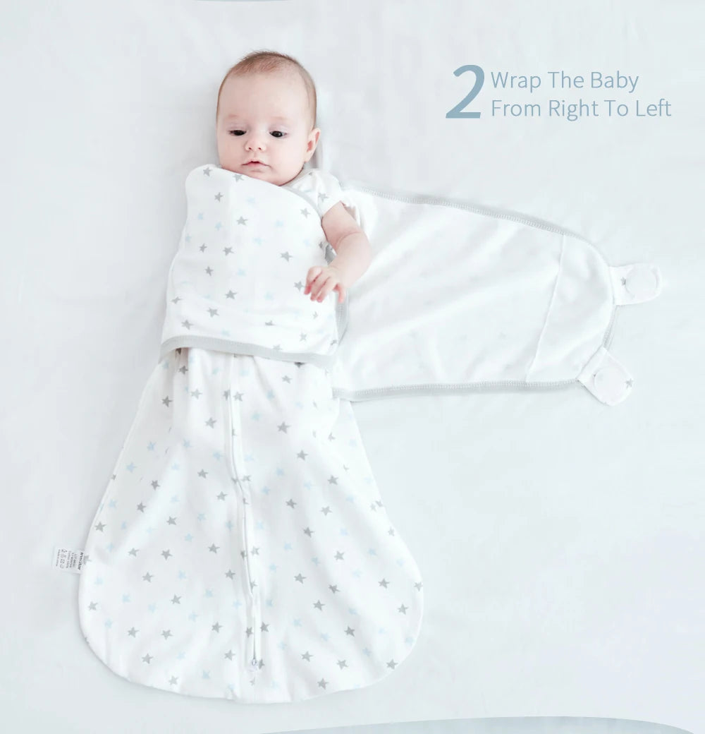 Insular Newborn Baby Anti Shock Swaddling Sleeping Bag Spring And Summer Thin Baby Anti Shock Artifact Newborn Bag Held Cotton