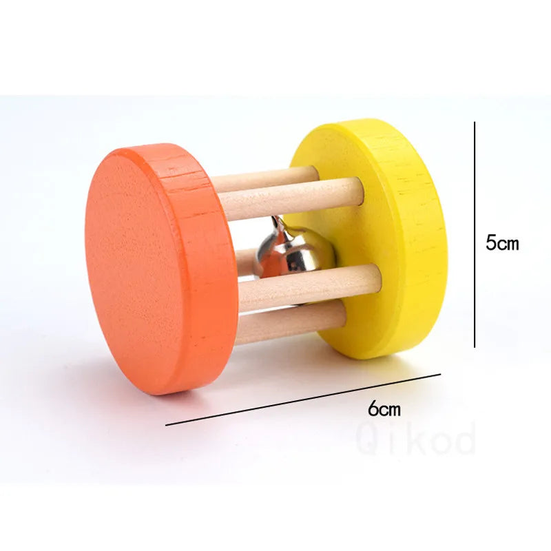 Montessori Educational Wooden toy 3D Puzzle Five-post rattle Wooden Sensory Mathematic Training Early Intellectual Learning Toy