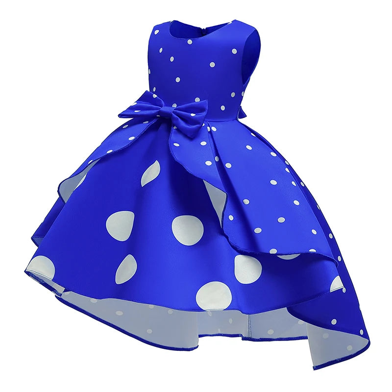 Baby Girls Flower Striped Dress For Girls Floral Wedding Party Dresses Kids Princess Christmas Dress Children Girls Clothing