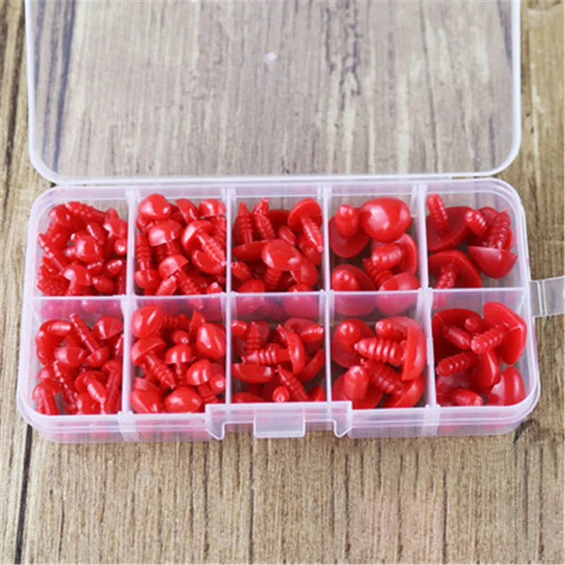 133Pcs Safety Nose Eyes Triangle Nose Plastic Eyes for Dolls Toys Crochet Bear Dolls Nose Eyes Amigurumi Making Accessories Toys