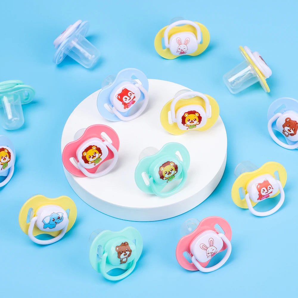 Detachable Design Cute Cartoon Silicone Baby Pacifier Nipple Soother Infant Teether Dustproof Lid Newborn Toddler Accessories
