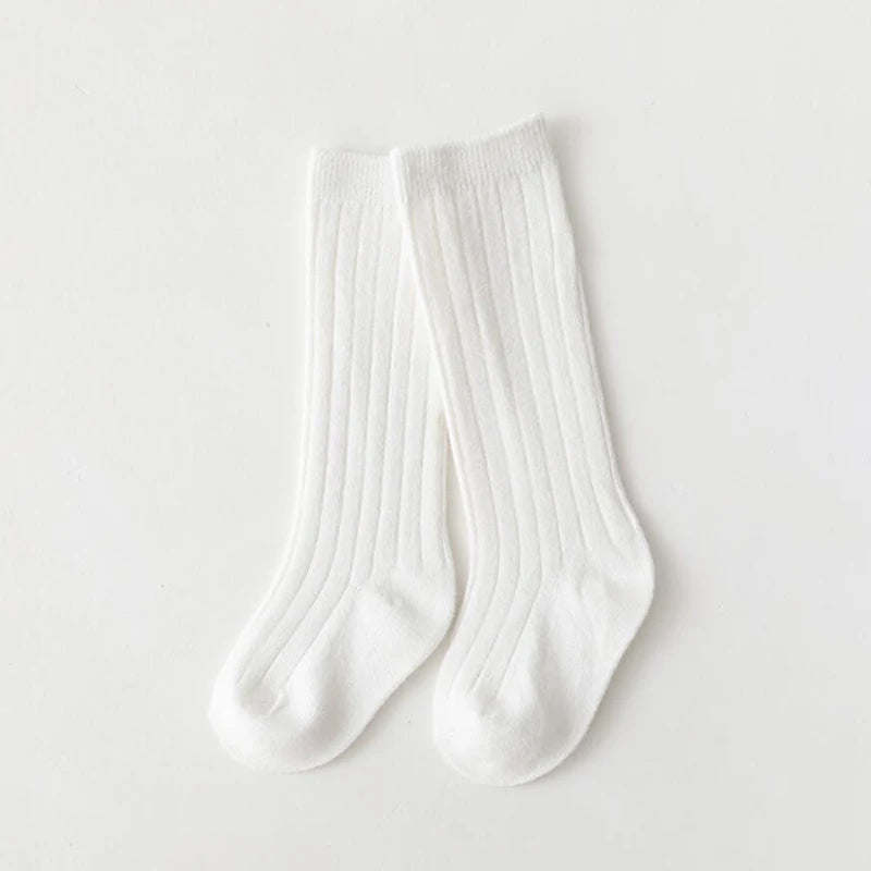 Spainish Children Socks Stripe Boys And Girls Cotton Sock Breathable Knee High Baby Long Socks School Uniform Socks 0-7Years