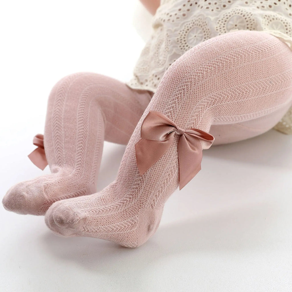 Summer New Baby Girl Pantyhose Mesh Kids Tight Bow Children's Pantyhose Thin Princess Girl's Bottom Pantyhose Tights