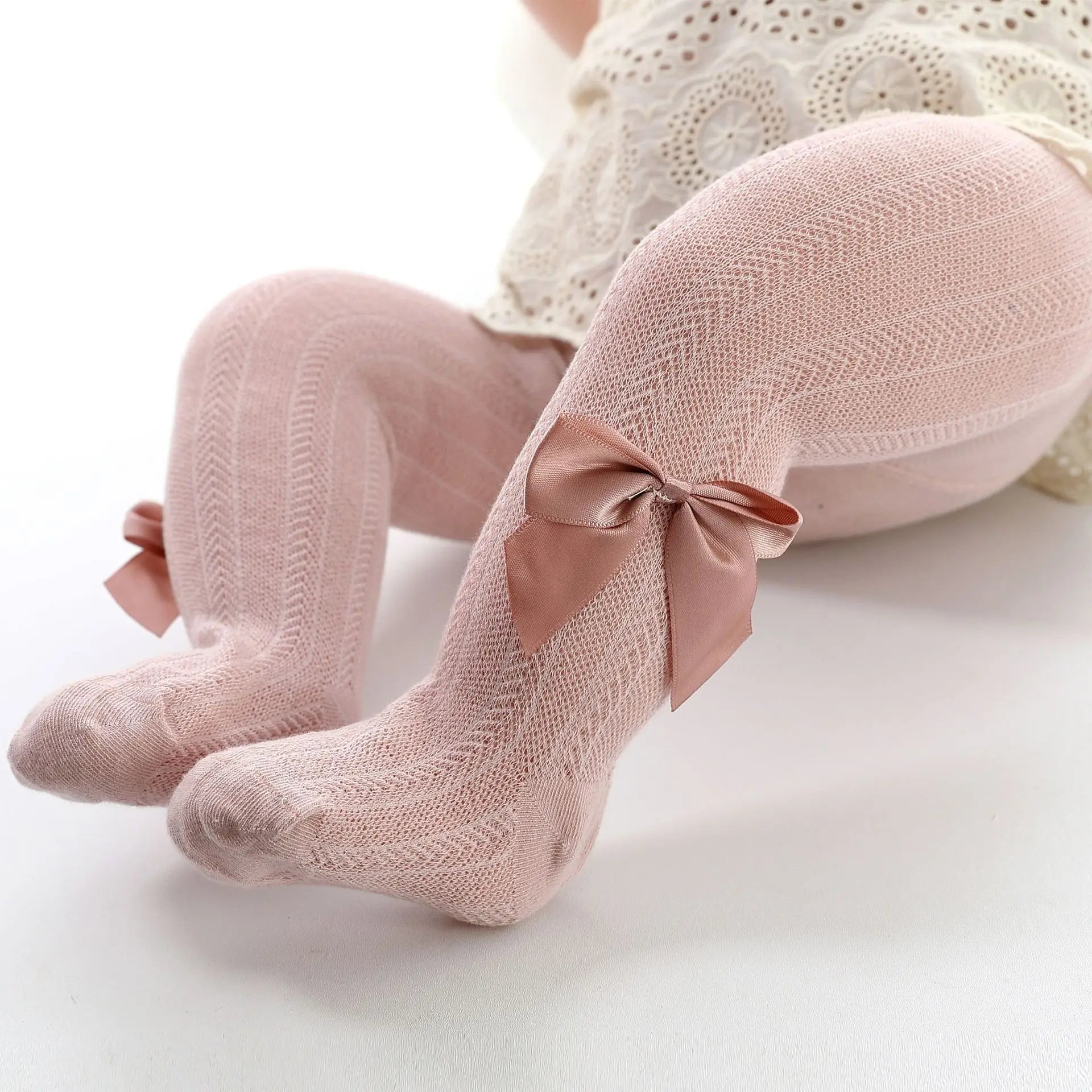 Summer New Baby Girl Pantyhose Mesh Kids Tight Bow Children's Pantyhose Thin Princess Girl's Bottom Pantyhose Tights