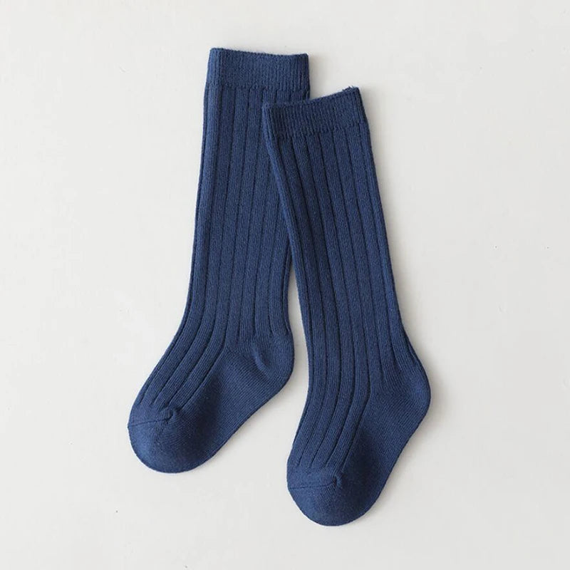 Spainish Children Socks Stripe Boys And Girls Cotton Sock Breathable Knee High Baby Long Socks School Uniform Socks 0-7Years
