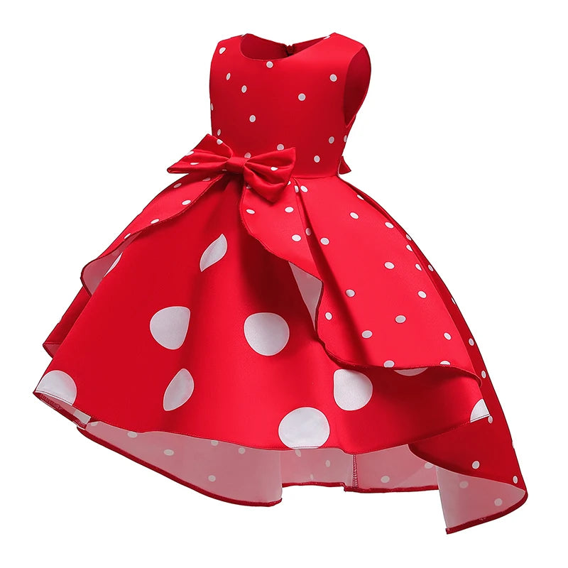 Baby Girls Flower Striped Dress For Girls Floral Wedding Party Dresses Kids Princess Christmas Dress Children Girls Clothing