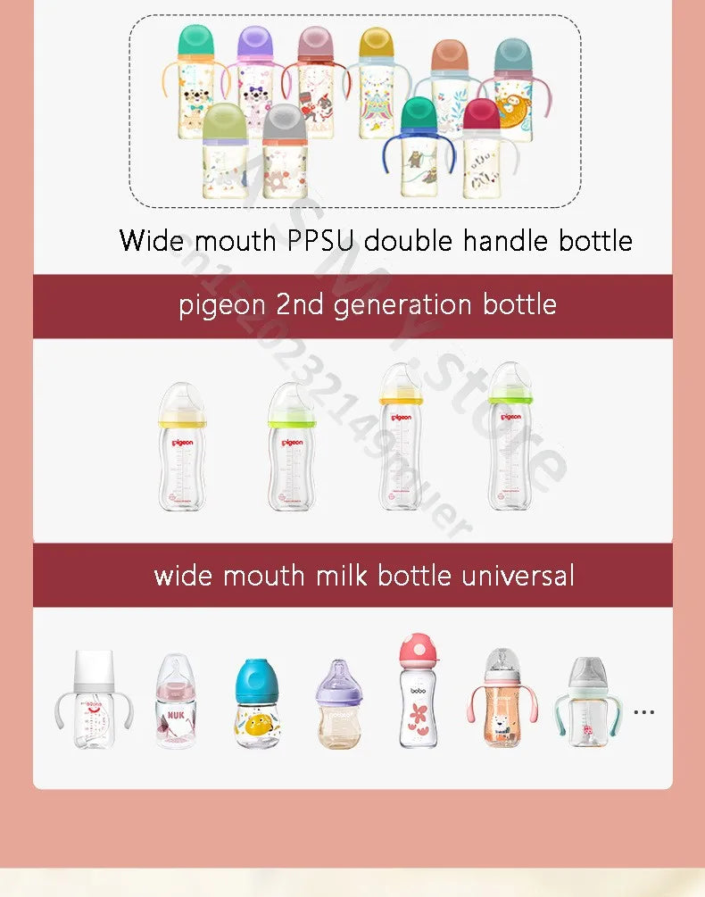ANPEI for Pigeon 3 Wide Bottle Accessories/Nipple/Handle/Gravity Ball Straw Set