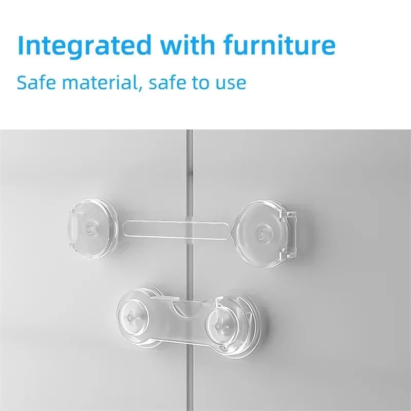 2-6Pcs Security Protection Lock Home Baby Safety Multifunction Drawer Lock Child Protect Toilet Refrigerator Lock Door Buckle