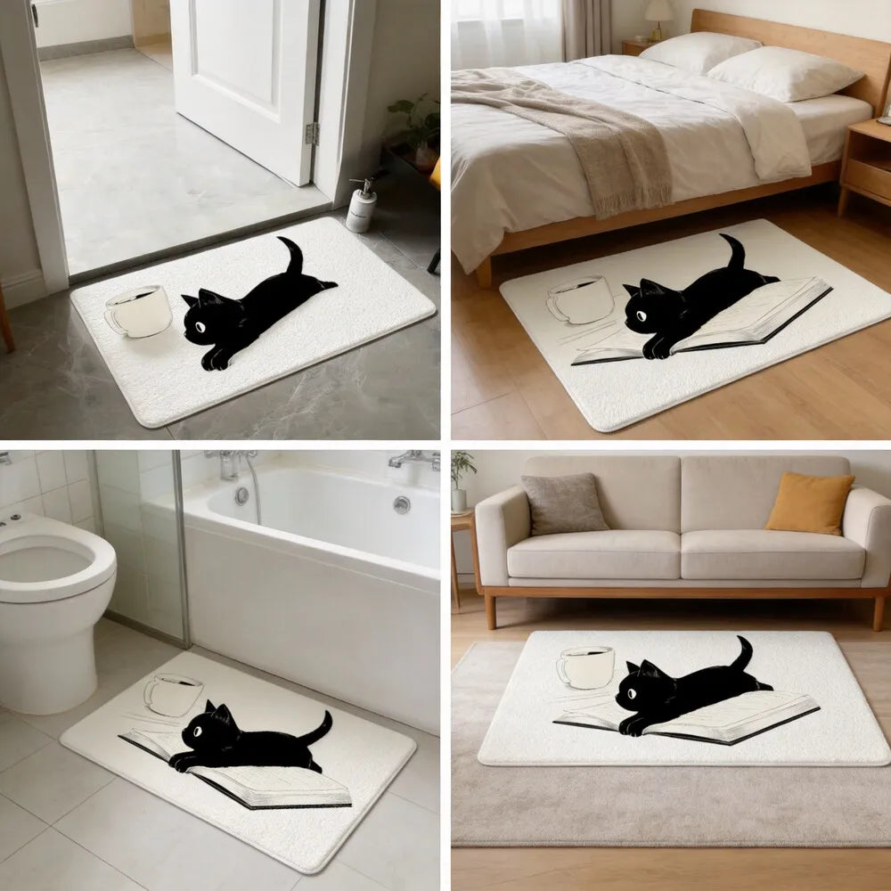 Kids Hopscotch Space Print Runner Rug Anti-slip Floor Mat for Toddler Bedroom Cartoon Rocket Long Carpet for Playroom Home Decor