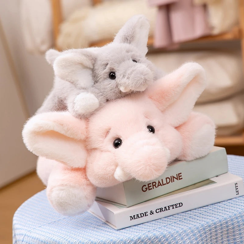Fluffy Cute Nordic Style Plush Elephant Toy Lovely Lying Elephant Appease Toy Stuffed Soft For Girls Xmas Gift