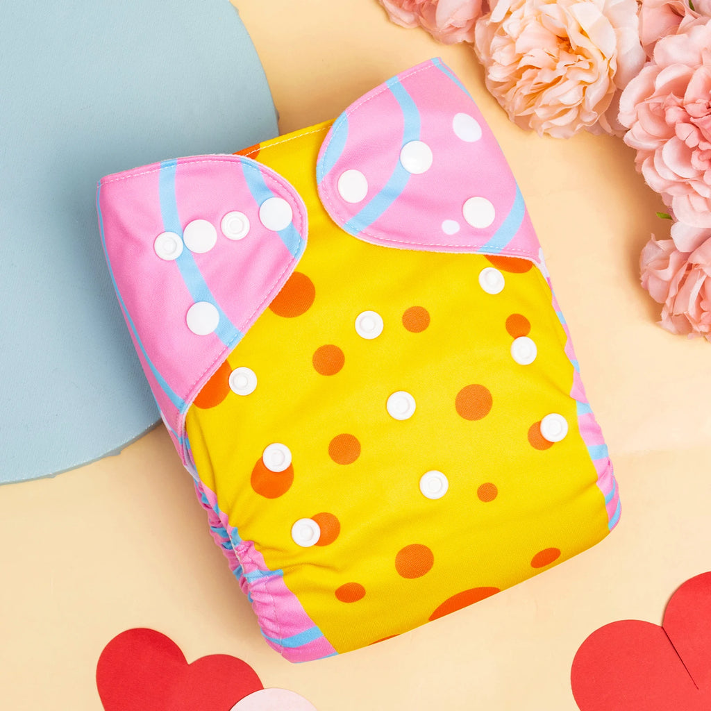 1pc ALVABABY Baby Cloth Diaper Reusable Baby Modern Cloth Nappy Digital Position Pocket Diaper Shell