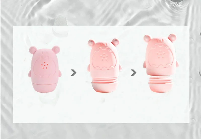 Bath Toys for Kids Ocean Series Bathtub Toys Silicone Bath Toys for Babies Silicone Sprinkler Bathtub Animal Toy