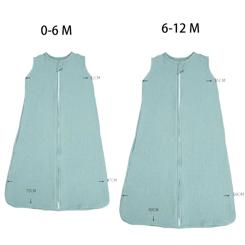 Baby Sleep Sack 0-6 Months 100% Organic Cotton Muslin Baby Sleeping Bag Toddler Wearable Blankets Comfy Stretchy