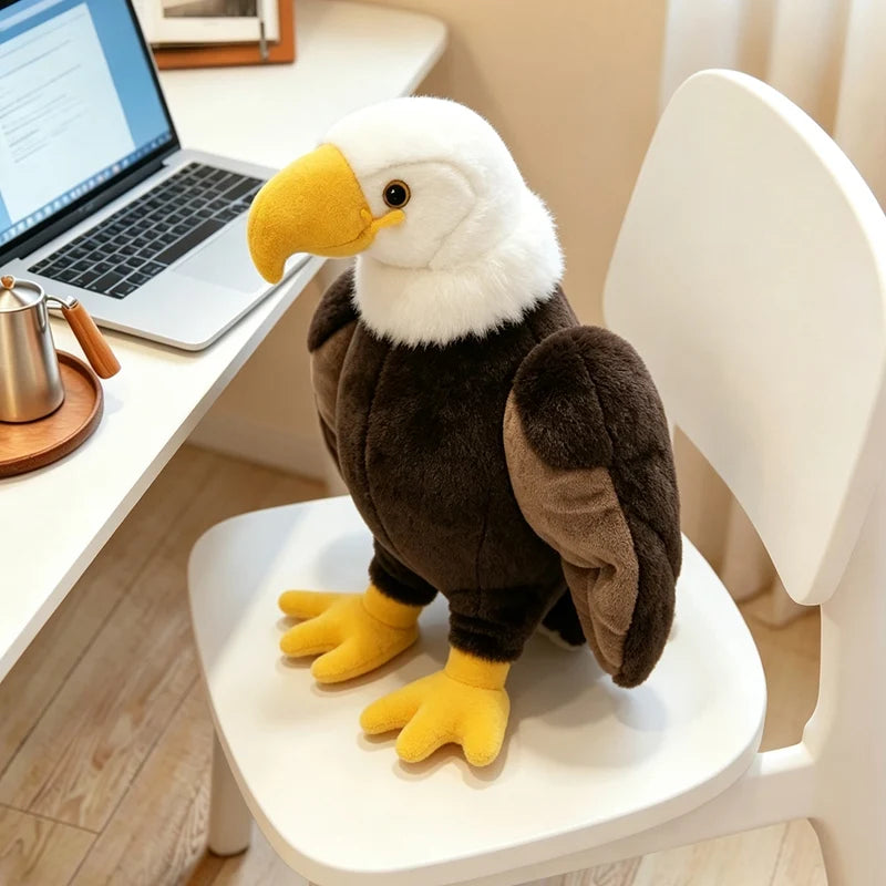 Lifelike American Eagle Owl Plush Toys Soft Stuffed Animals RealLife Bird Dolls Home Decor for Kids Children Boys Birthday Gifts