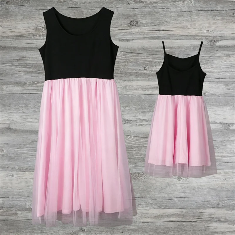 Summer Dress Women Casual Family Matching Outfits Mother Daughter Dress Girl Robe Boho Dresses Children's Clothing Vestidos