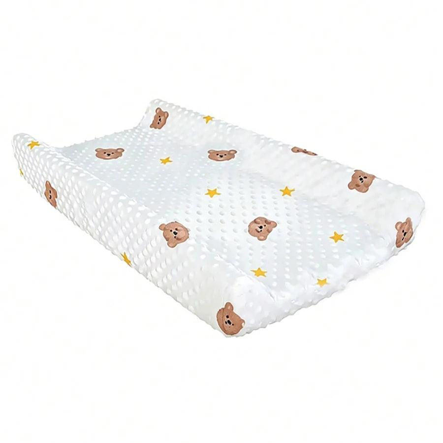 1Pc Baby Diaper Changing Pad, Ultra-Soft 3D Bean Material, Cute Animal Print, Washable and Durable, Suitable for Newborns, Cribs, Strollers, and Travel Use